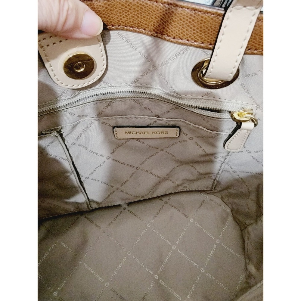Michael‎ Kors Leather Bucket Bag Brown NEW No Tags 12" X 10" - Picture 9 of 14